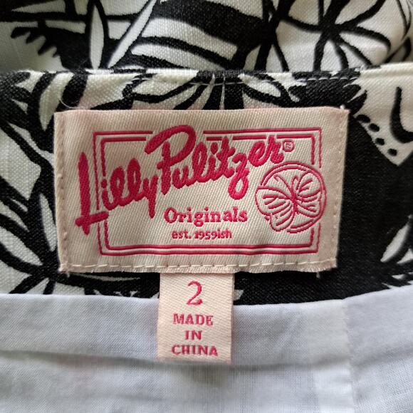 Lilly Pulitzer Pandamonium Skirt Size 2 White Label Originals Panda Print - Picture 4 of 8
